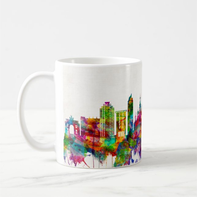 Caneca De Café Rua. Petersburg Rússia Skyline (Esquerda)
