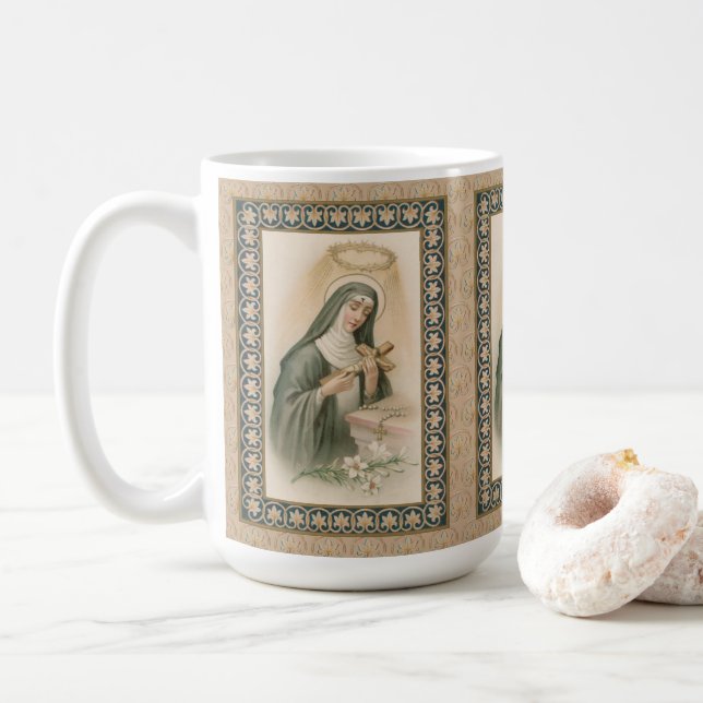 Caneca De Café Rua. Rita de Cascia (M 015) (Com Donut)