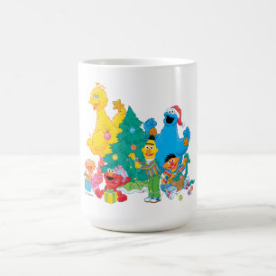Caneca De Café Rua Sésamo   Amigos de Natal