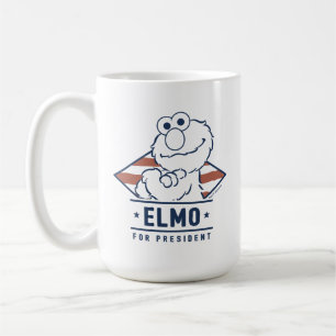 Caneca De Café Rua Sésamo   Elmo Antigo para Presidente