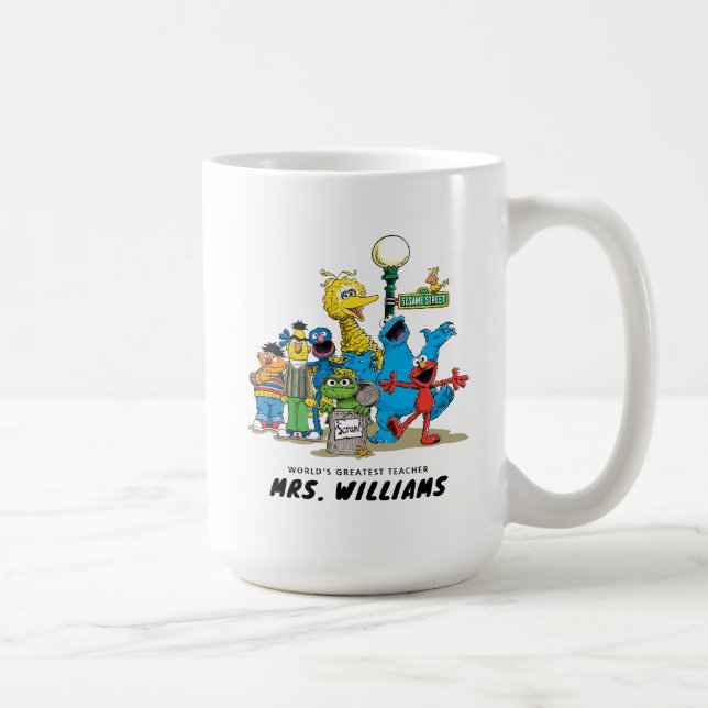 Caneca De Café Rua Sésamo | Maior professor do mundo (Direita)