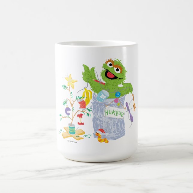 Caneca De Café Rua Sésamo | Oscar - Árvore de Natal (Centro)