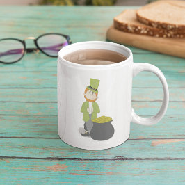 Caneca De Café Rua Simples e Bonita Leprechaun. Dia de Patrick