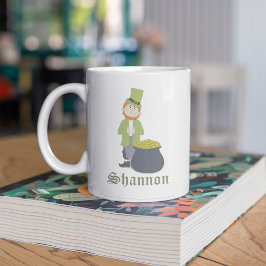 Caneca De Café Rua Simples e Bonita Leprechaun, Whimsical do Dia