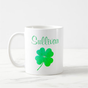 Caneca De Café Rua Verde do Shamrock. Patricks Dia 4Sean (nome) M