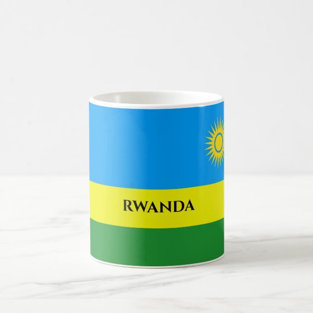 Caneca De Café Ruanda Flag Africa (Centro)