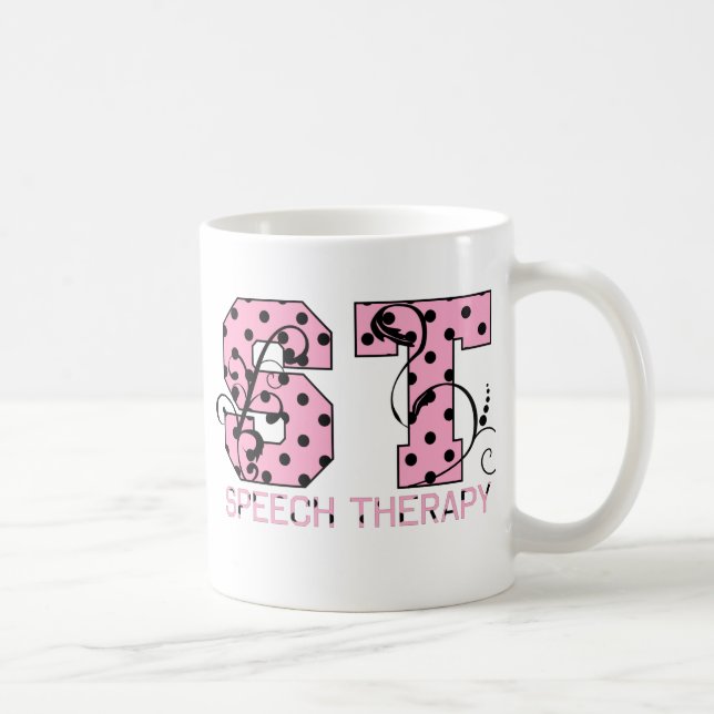 Caneca De Café ruas, bolinhas cor-de-rosa e preto (Direita)