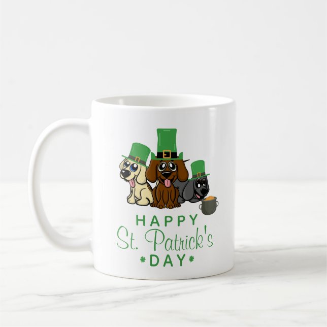 Caneca De Café Ruas bonitas, Cachorros do Dia de Patrick Leprecha (Esquerda)