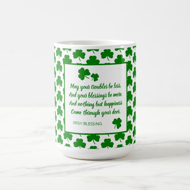 Caneca De Café Ruas, Dia de Patrick, Dia de irlandês, abençoando  (Centro)