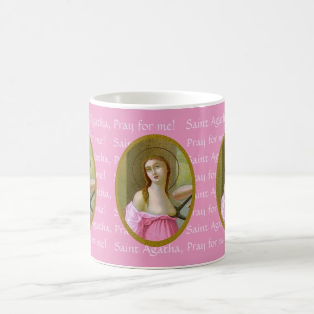 Caneca De Café Ruas rosa. Agatha (M 003) 11 oz. Coffee Mug (Centro)