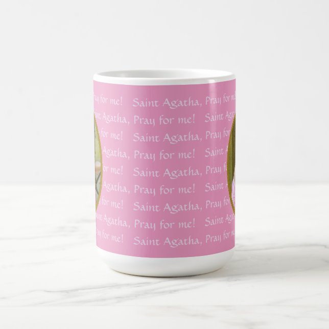 Caneca De Café Ruas rosa. Agatha (M 003) 15 oz. Mug de café grand (Centro)