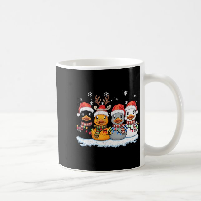 Caneca De Café Rubber Duck Squad Christmas Light Reindeer Crew Xm (Direita)