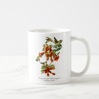 caneca de café Rubi-throated do colibri