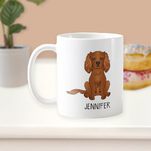 Caneca De Café Ruby Cavalier King Charles Spaniel & Name