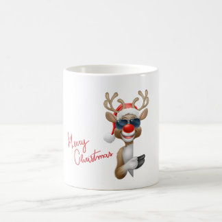 Caneca De Café Rudolf mit Brille Weihnachten Tasse