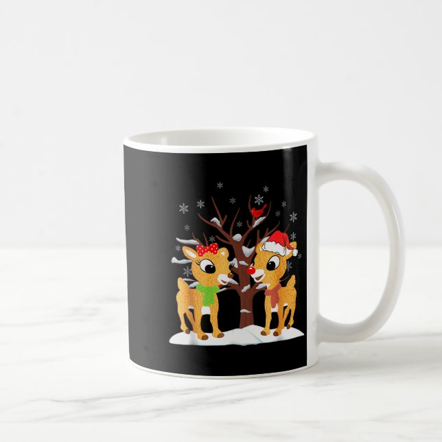 Caneca De Café Rudolph And Clarice Shirt Christmas Kids Girls Tee (Direita)