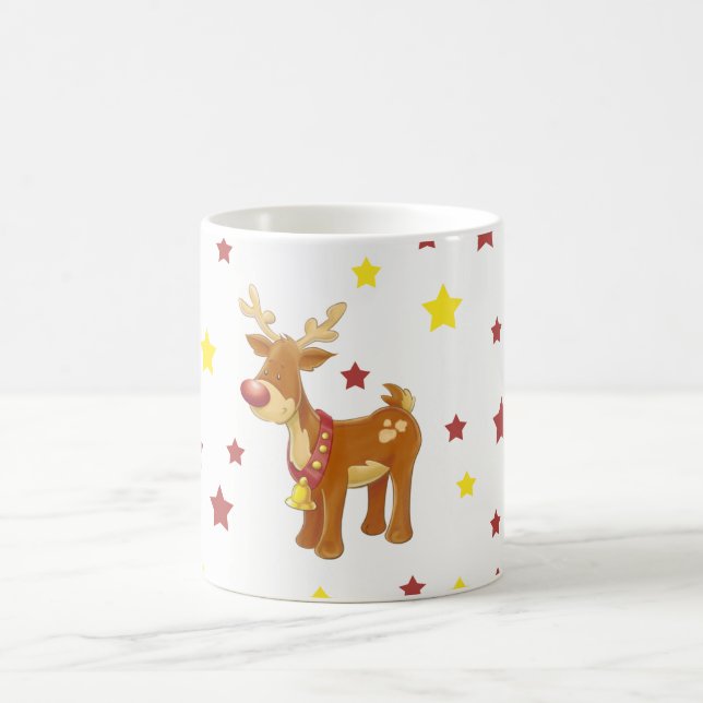 Caneca De Café Rudolph, as estrelas de Natal ruidosas (Centro)