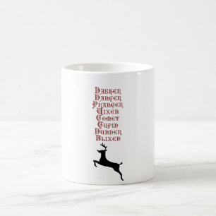 Caneca De Café Rudolph, Comet, Reindeer Blixen