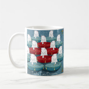 Caneca De Café Rufar de doze gatos… Feriado