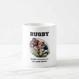 Caneca De Café Rugby, Onde A Luta É Um Abraço, Enganou-Se