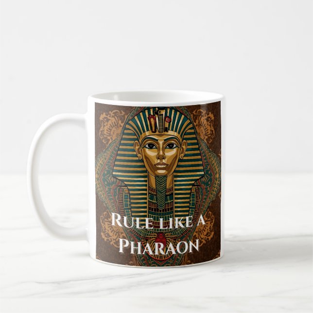 Caneca De Café Rule Like a Pharaoh Mug – Ancient Egyptian Pharaoh (Esquerda)