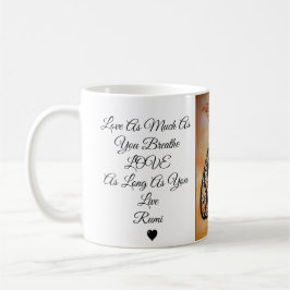 Caneca De Café Rumi namorados mug ama poesia popular 
