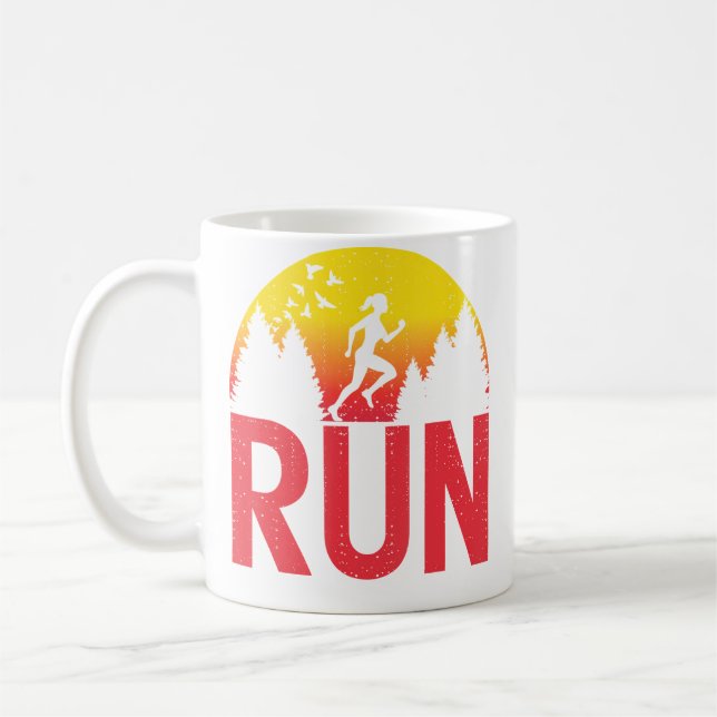 Caneca De Café Run Funny Running Girls Runner Girl Athletics Endu (Esquerda)