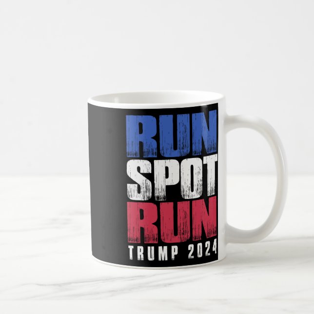Caneca De Café Run Spot Run Run Debyte Quote Funny Political  (Direita)