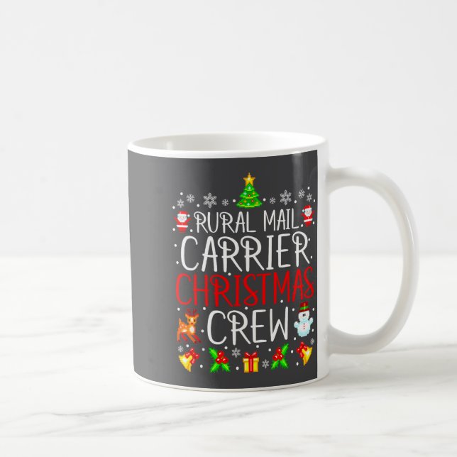 Caneca De Café Rural Mail Carrier Christmas Crew Matching Xmas Ma (Direita)