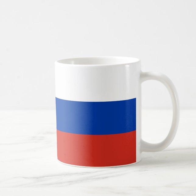 Caneca De Café Rússia Bandeira Cerâmica Café Mug (Direita)