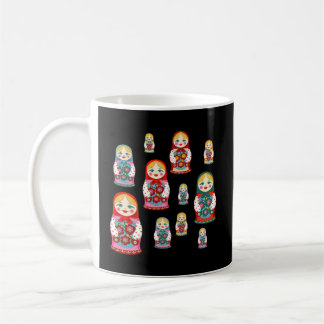 Caneca De Café Rússia Presente Bonecas Nidificadoras Russas Matry