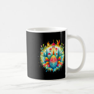 Caneca De Café Russo Grego Bizantino Cruz Ortodoxa Está Riscado