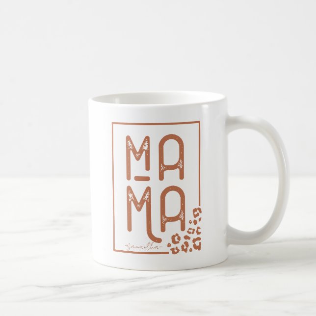 Caneca De Café Rustic Boho Mama (Direita)