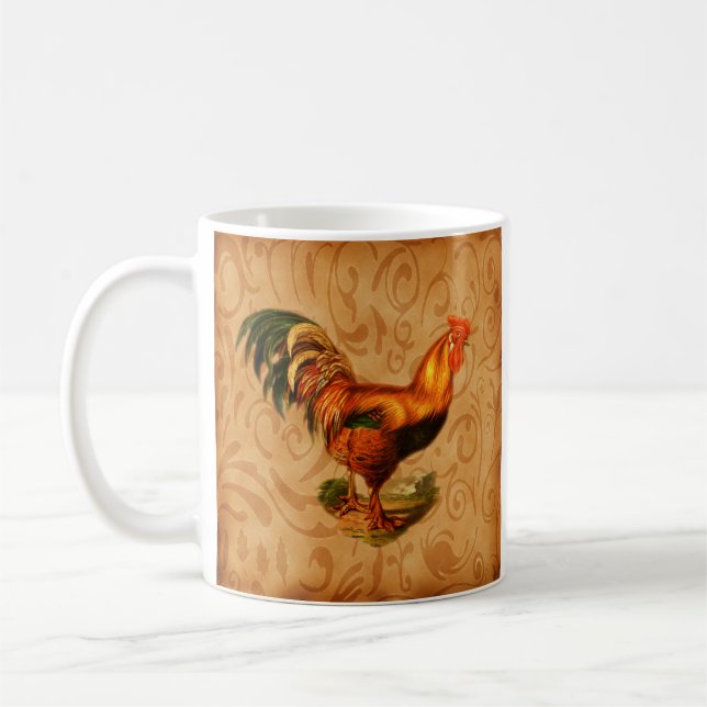 Caneca De Café Rustic Country Rooster (Esquerda)