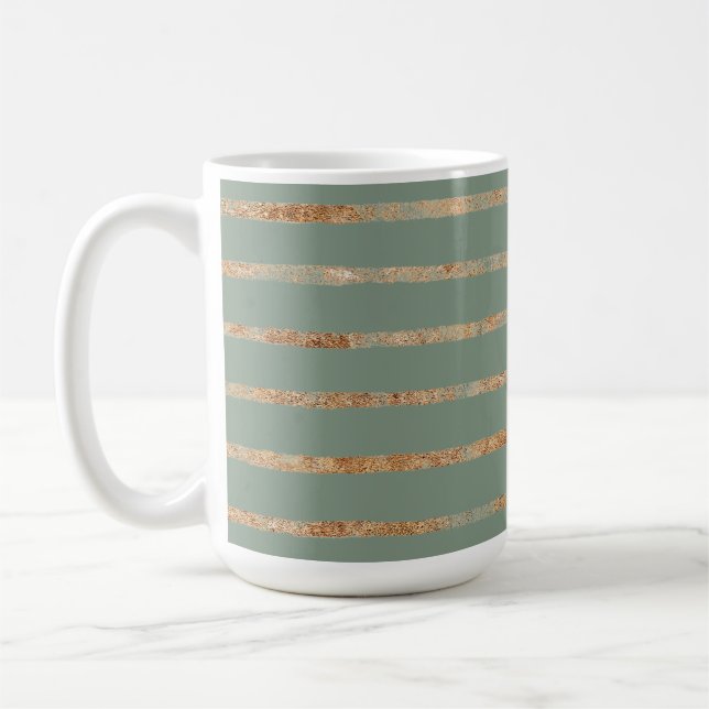 Caneca De Café Rustic Dourado Sage Green (Esquerda)