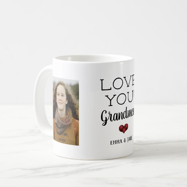 Caneca De Café Rustic Love You Avô Custom Photo Mug (Frente Esquerda)