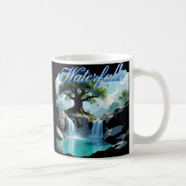 Caneca De Café Rustic Nature Walk to Outdoor Waterfalls