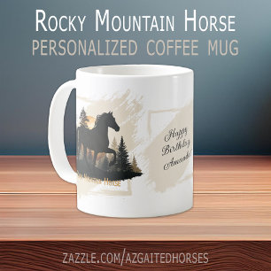 Caneca De Café Rustic Rocky Mountain Horse Personalize
