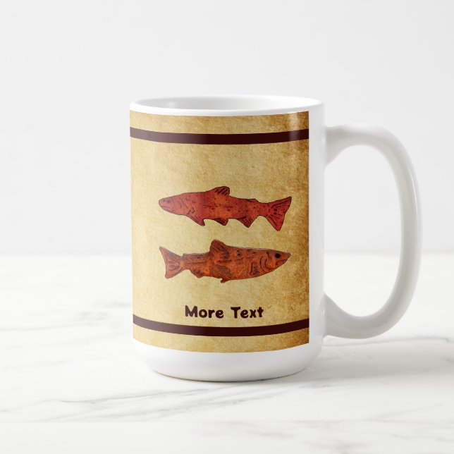 Caneca De Café Rustic Trout (Direita)