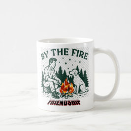 Caneca De Café Rústico pela Amizade da Fogueira
