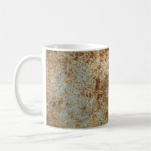 Caneca De Café Rusty Metal: fundo do painel texturizado.