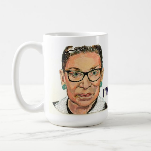 Caneca De Café Ruth Bader Ginsburg "Estou com ela" (Esquerda)
