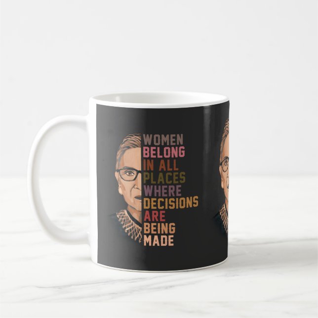 Caneca De Café Ruth Bader Ginsburg RBG (Esquerda)