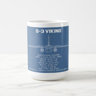 CANECA DE CAFÉ S-3 VIKING STATS BLUEPRINT MUG