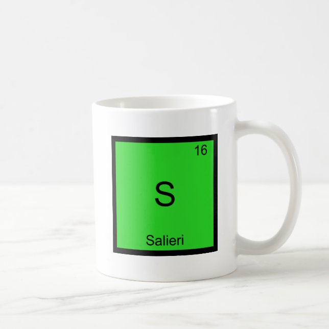 Caneca De Café S - Salieri Camiseta do Símbolo do Elemento de Quí (Direita)