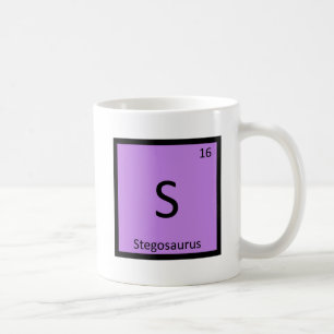 Caneca De Café S - Stegosaurus Química do Dinossauro Mesa Perió