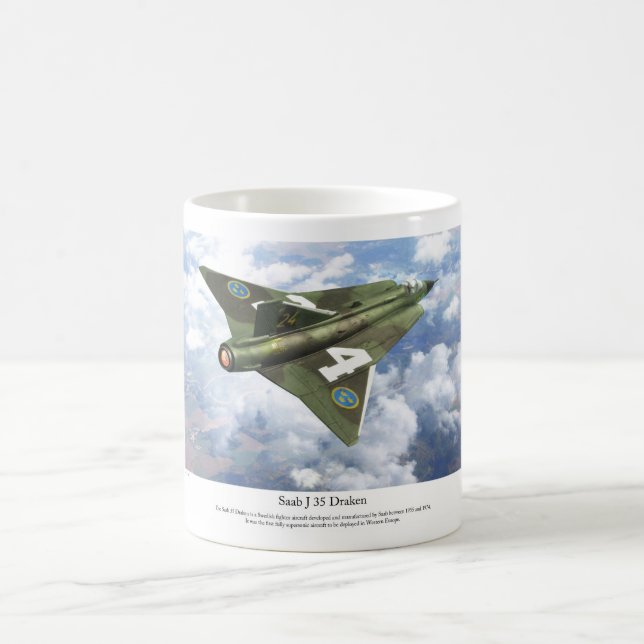 Caneca De Café Saab 35 Draken (Centro)