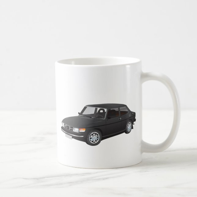 Caneca De Café Saab 99 preto (Direita)