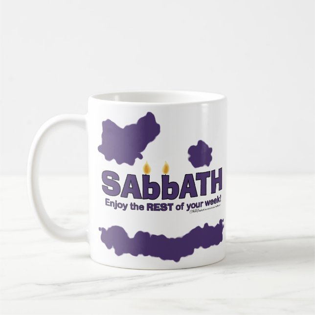 Caneca De Café Sabá com velas - Aproveite o REST da sua semana (Esquerda)