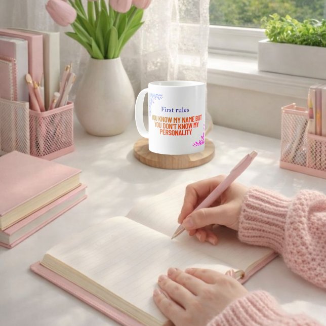 Caneca De Café Sabe o meu nome, mas não conhece a minha personali (Criador carregado)